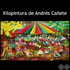 Calesita - Xilopintura de Andrs Caete